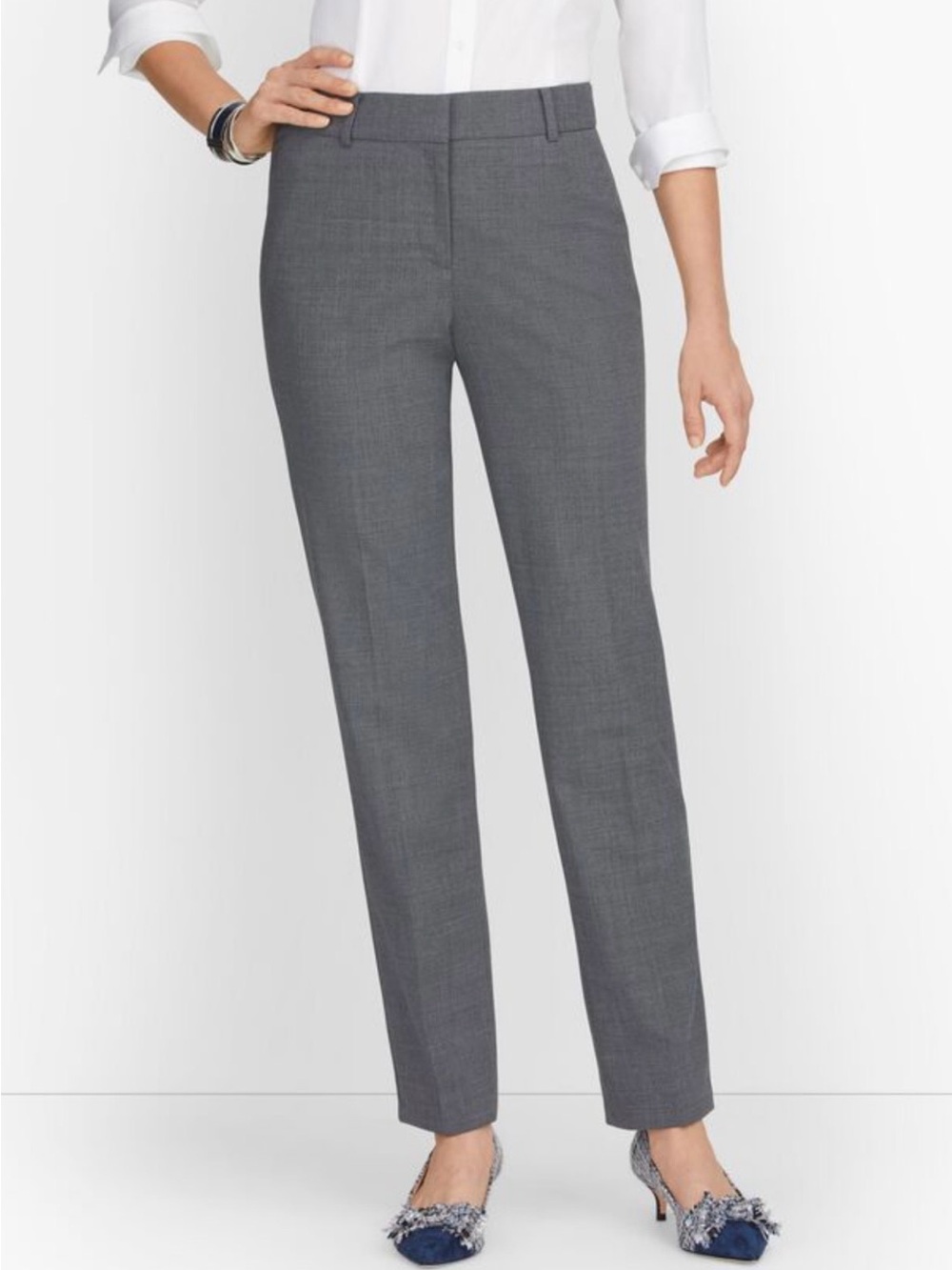 Talbots women’s‎ size 16 classic straight fit front zip trousers with pockets